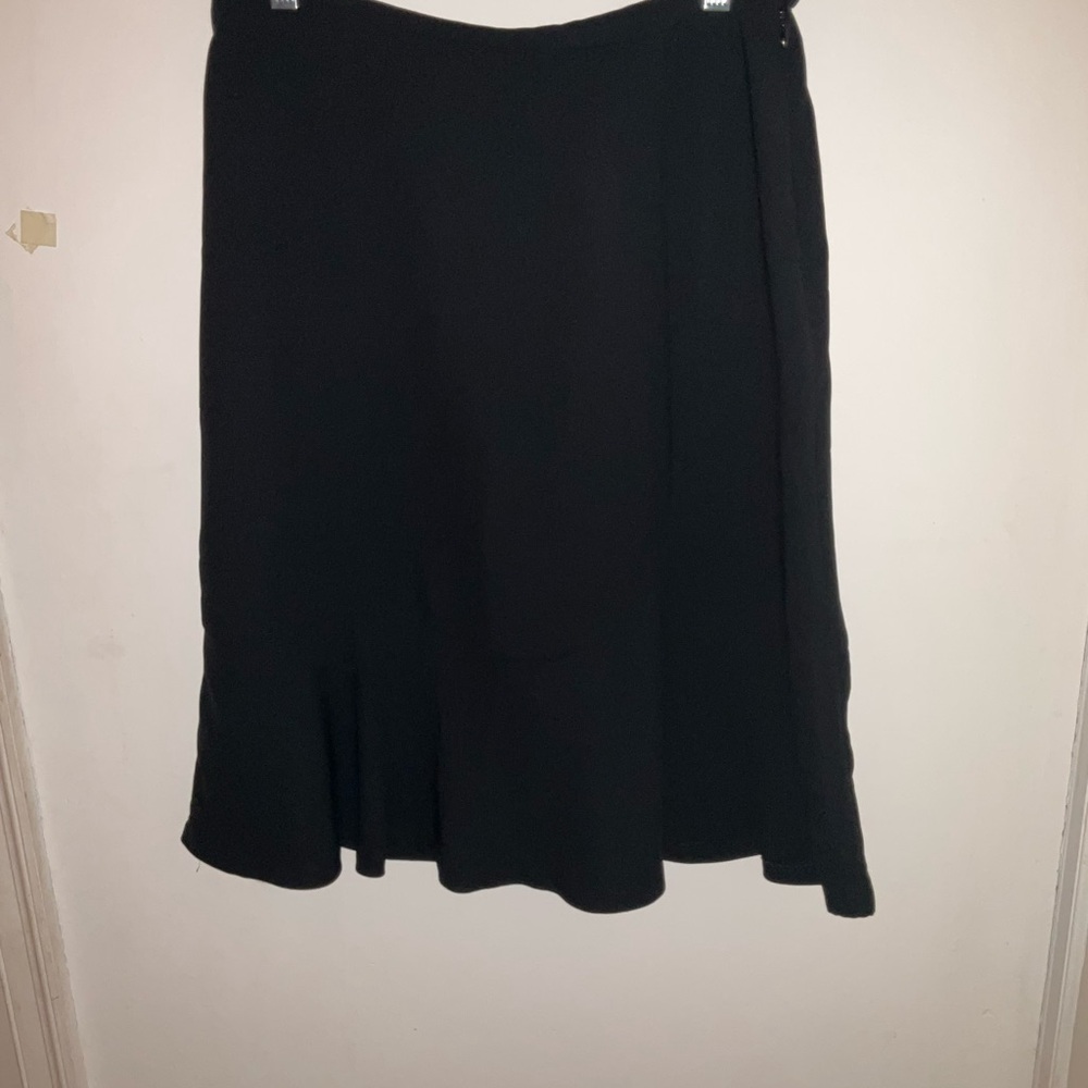 New York & Company Black A-Line Skirt with Gentle Flare